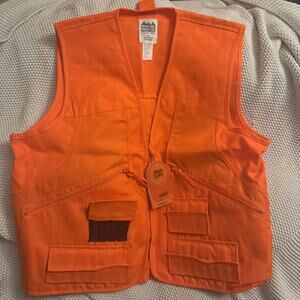 WFS Hunting / Work Safety Vest Blaze Orange Blaze Men's M Game Bags Pockets NWT